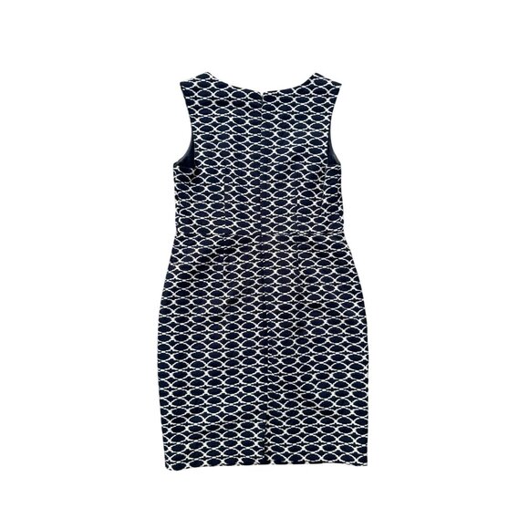 The Limited Navy & White Sleeveless Sheath Dress Size 10 Geometric Print - Picture 2 of 6